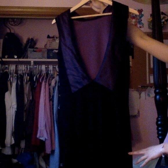 Purple Velvet Prom Dress - Picture 4 of 4